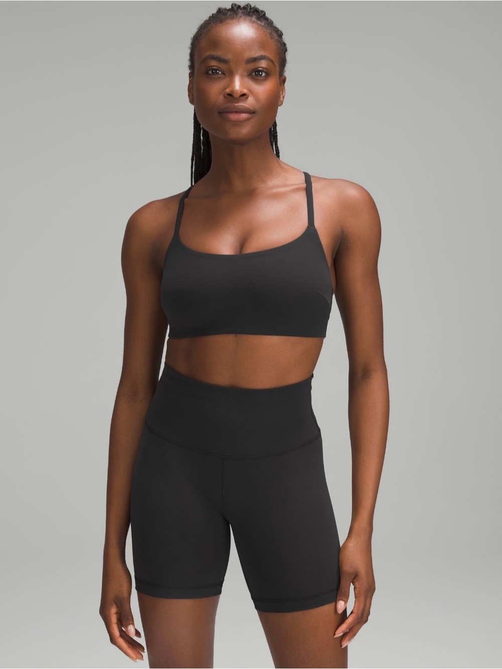 Lululemon Wunder Train Strappy Racer Bra C/D Black sz 8